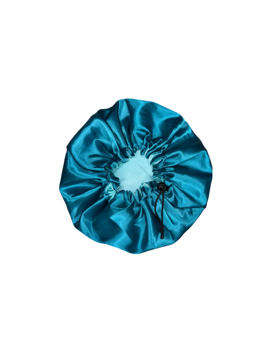 Bonnet Satin Ajustable Turquoise