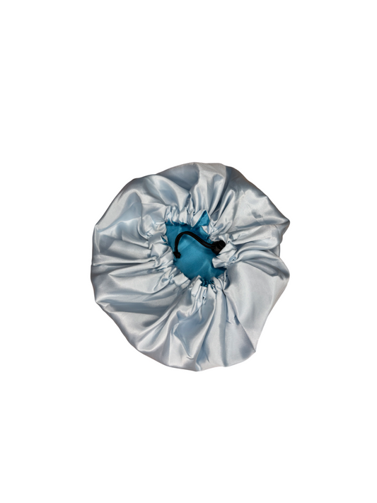 Bonnet Satin Ajustable Bleu