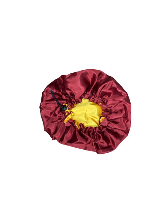 Bonnet Satin Ajustable Marron